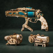Steam Revolver Wooden Mechanical Model Kit