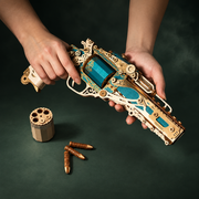 Steam Revolver Wooden Mechanical Model Kit