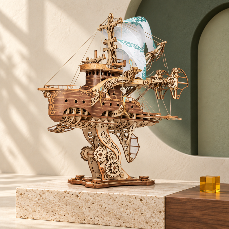 Around the World in 80 Days Wooden Airship Kit