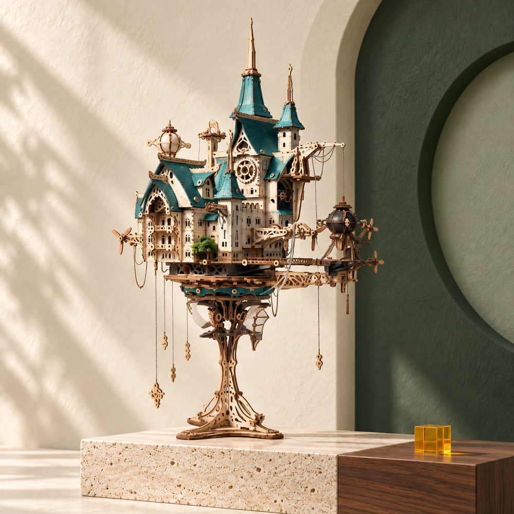 Fantasy Steam Castle Wooden Model Kit